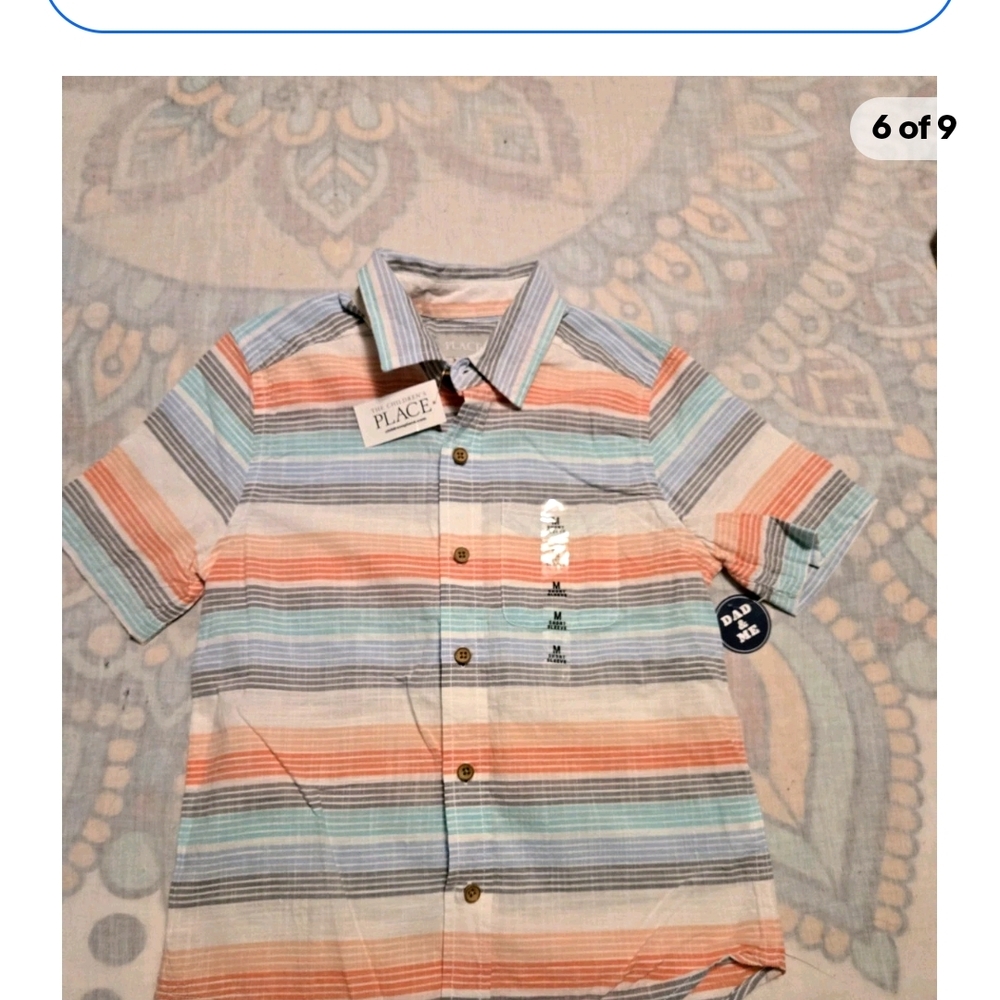 Place Pastel Striped Button-Down Shirt